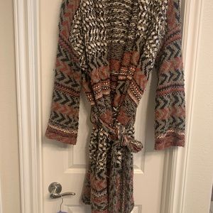 Free People Knit Wrap Cardigan with Bell Sleeves size L